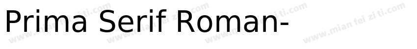 Prima Serif Roman字体转换